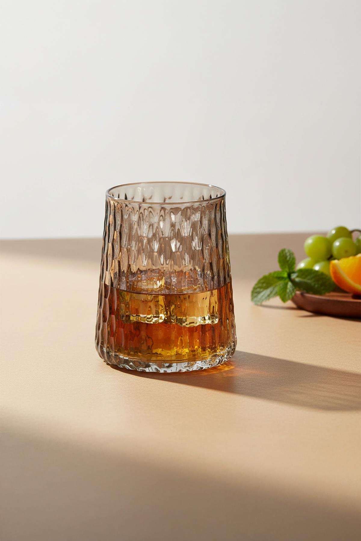 Lucky Art Rosea Cam Su Bardağı Seti Mocha 4 Parça