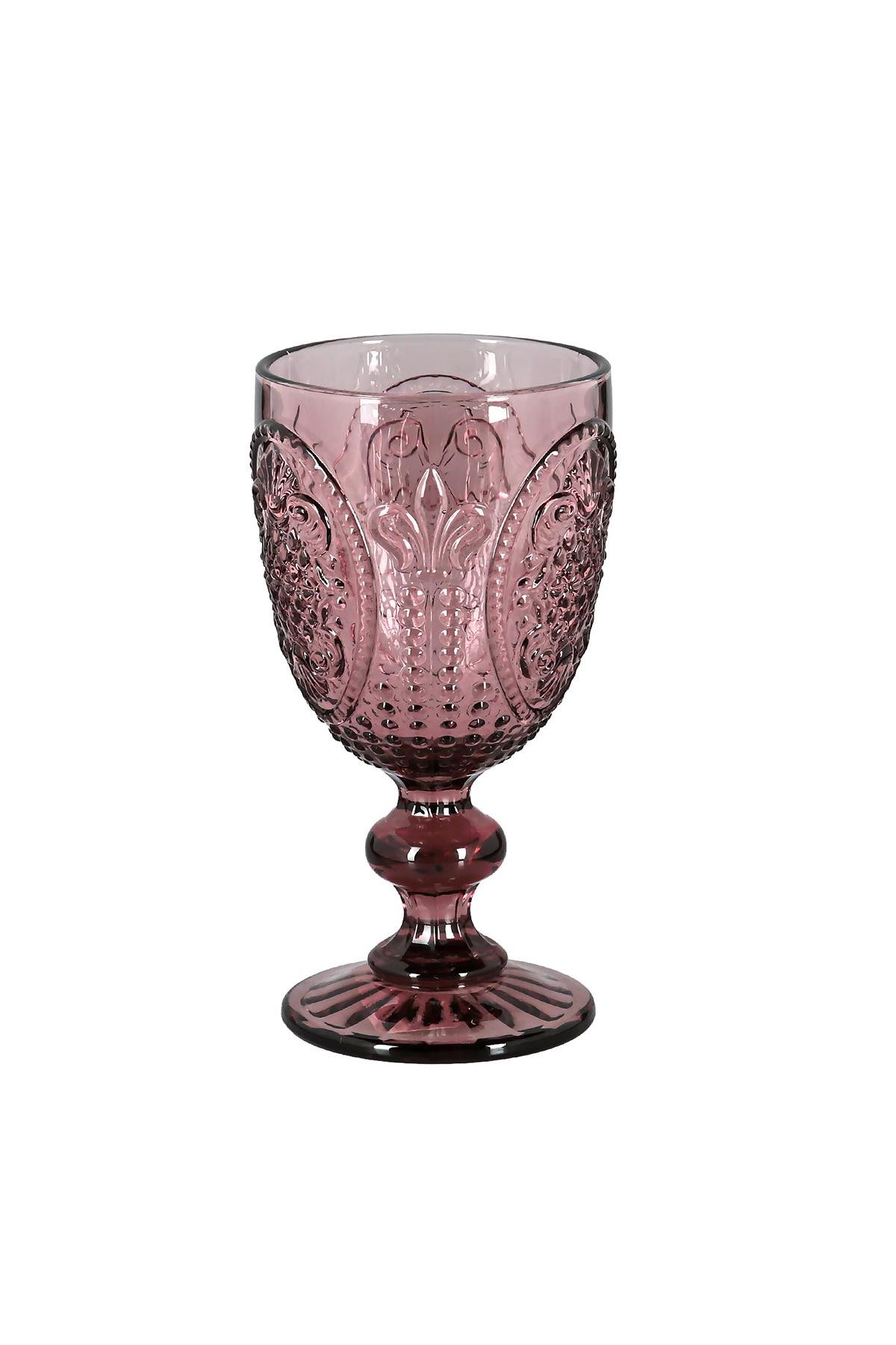 Lucky Art Velora Cam Kadeh Seti Mor 4 Parça