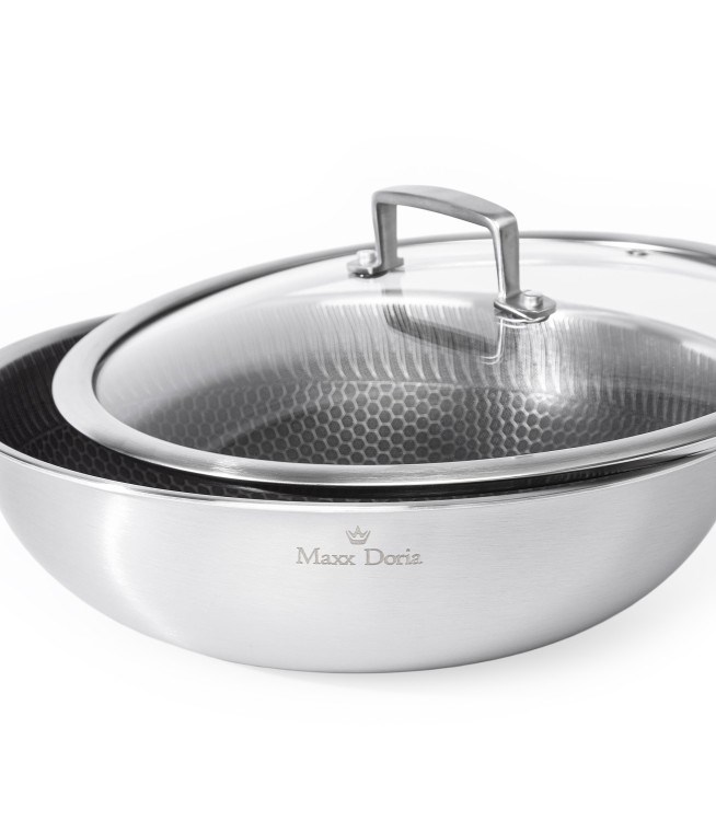 Maxx Doria Steel Fusion Kapaklı Wok Tava 28 Cm - P403PŞÜ.30019.01