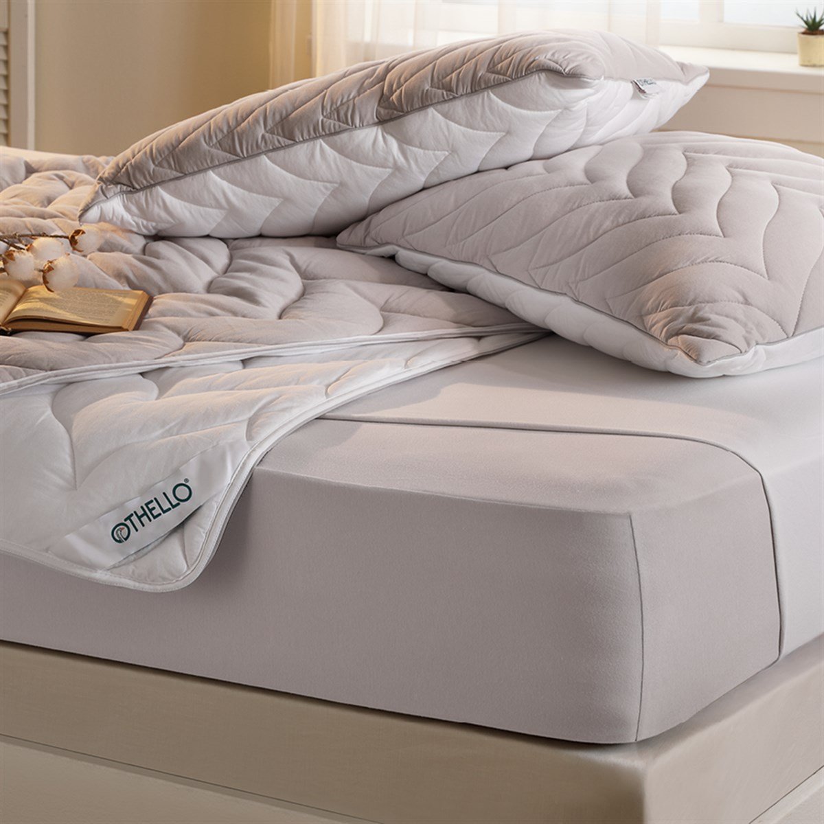 Othello Cotton Flex Fitted Penye Çarşaf 100x200cm Gri