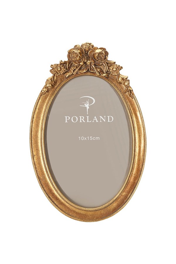 Porland Adore Altın Rengi Polyresin Çerçeve 10x15 cm - 04STY012498