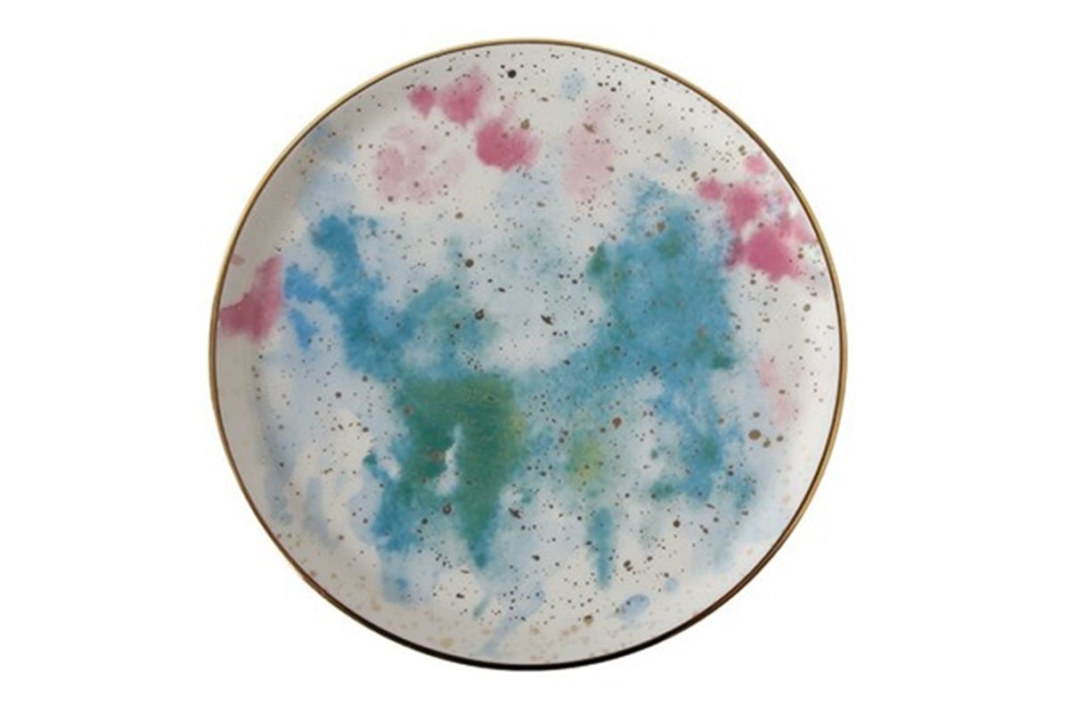 Porland Cosmos Desen 6 Düz Tabak 20 Cm