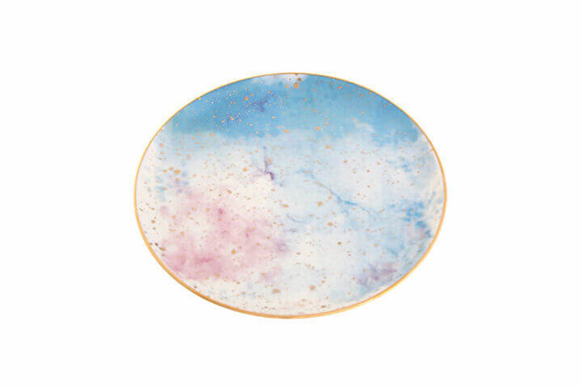 Porland Cosmos Desen5 Düz Tabak 17cm