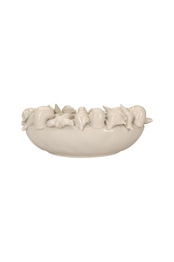 Porland Deniz Kabuğu Dekoratif Kase 37x37x13cm - 04STY012023
