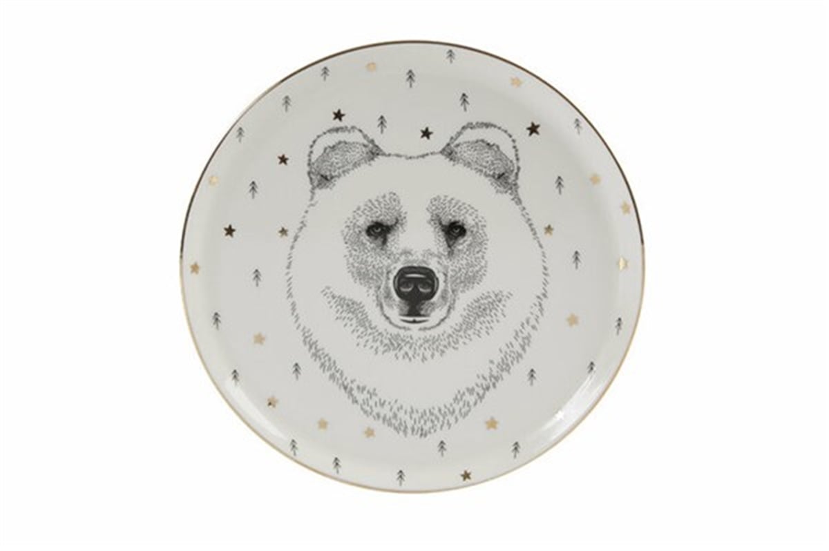 Porland Forest Bear Düz Tabak 20 Cm