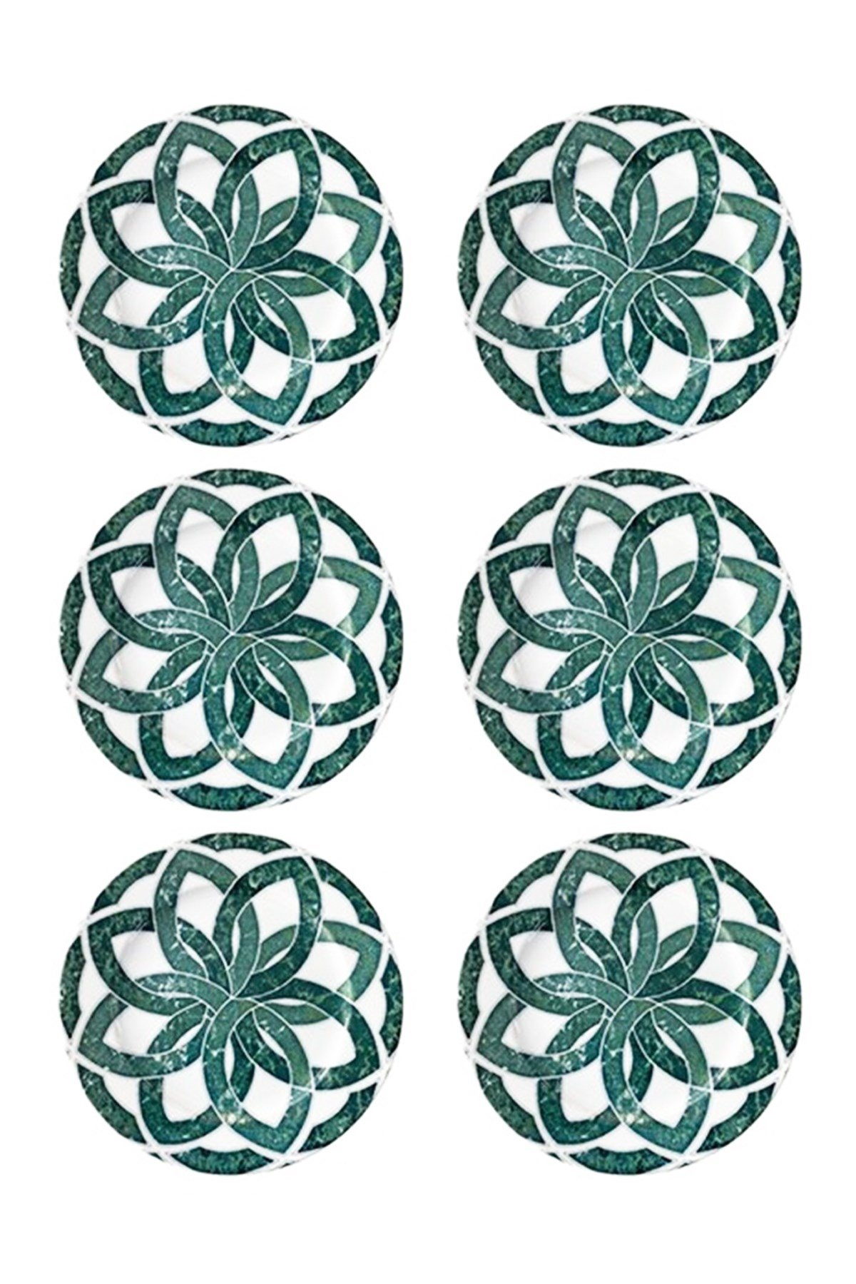 Porland Hedera 6 Parça Düz Tabak Seti 20 Cm