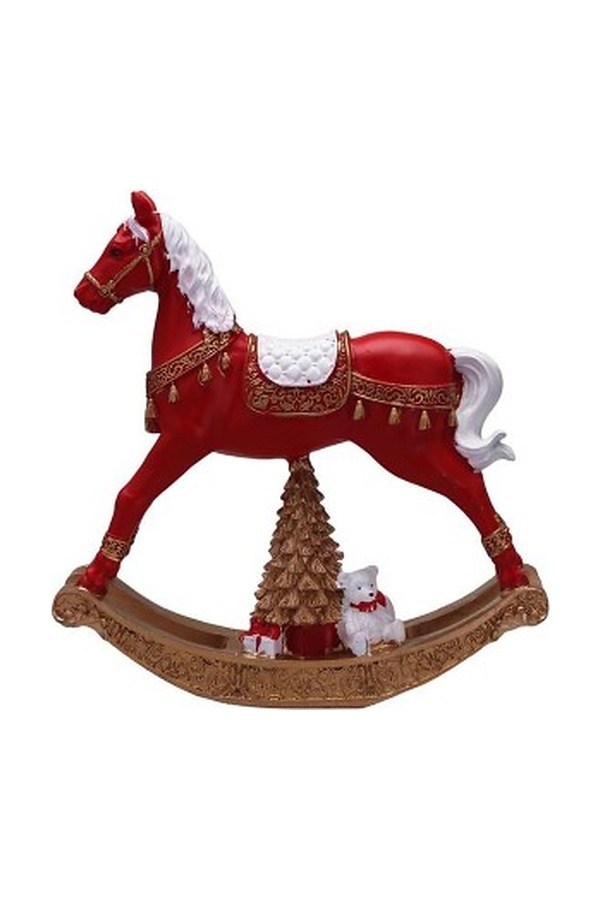 Porland Kırmızı At Dekoratif Obje 18x4,5x18,5 cm - 04STY012603