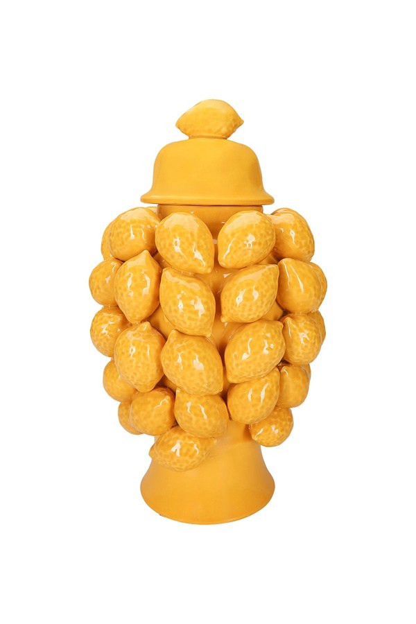Porland Limon Kapaklı Vazo 24x24x41 cm - 04STY012007