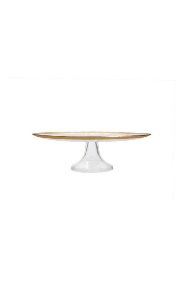 Porland Luna Gold Cam Ayaklı Tabak 31 cm - 04STY012776