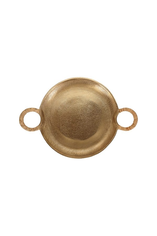 Porland Milos Altın Rengi Tepsi 28x38x6 cm - 04STY011807