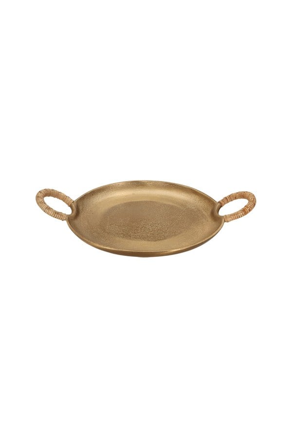 Porland Milos Altın Rengi Tepsi 28x38x6 cm - 04STY011807