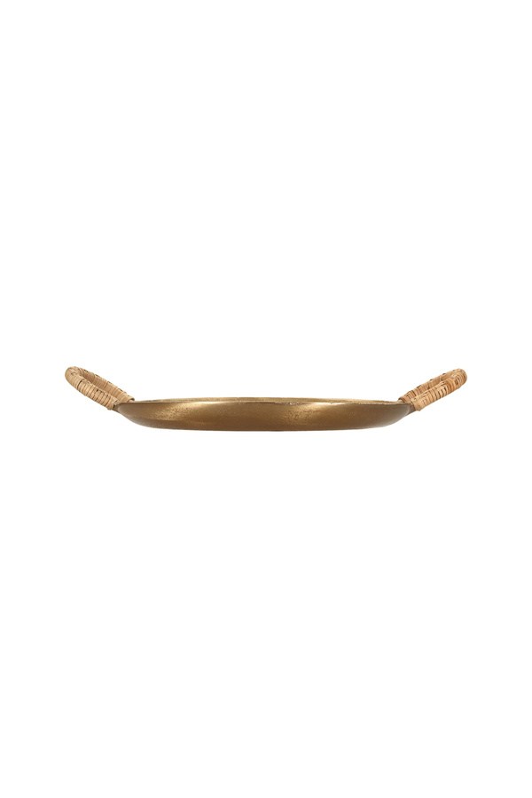 Porland Milos Altın Rengi Tepsi 28x38x6 cm - 04STY011807