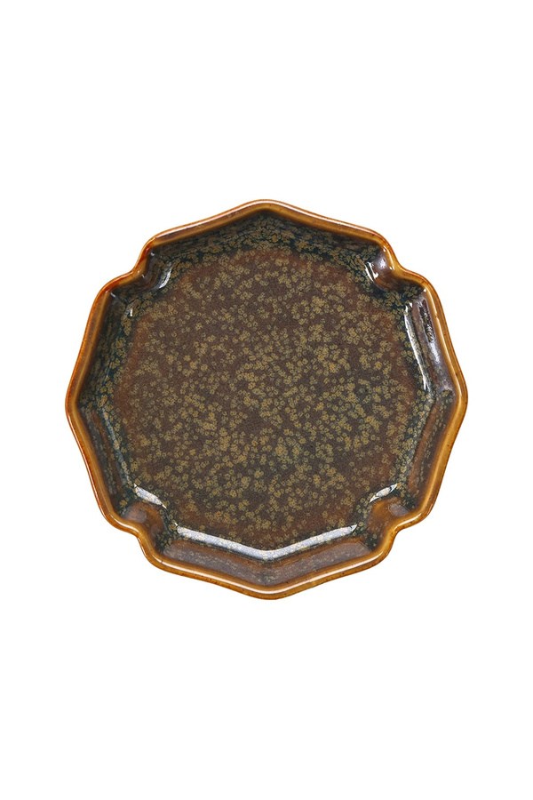 Porland Mix&Match Mavi Kahve Düz Tabak 10 cm - 04STY012385