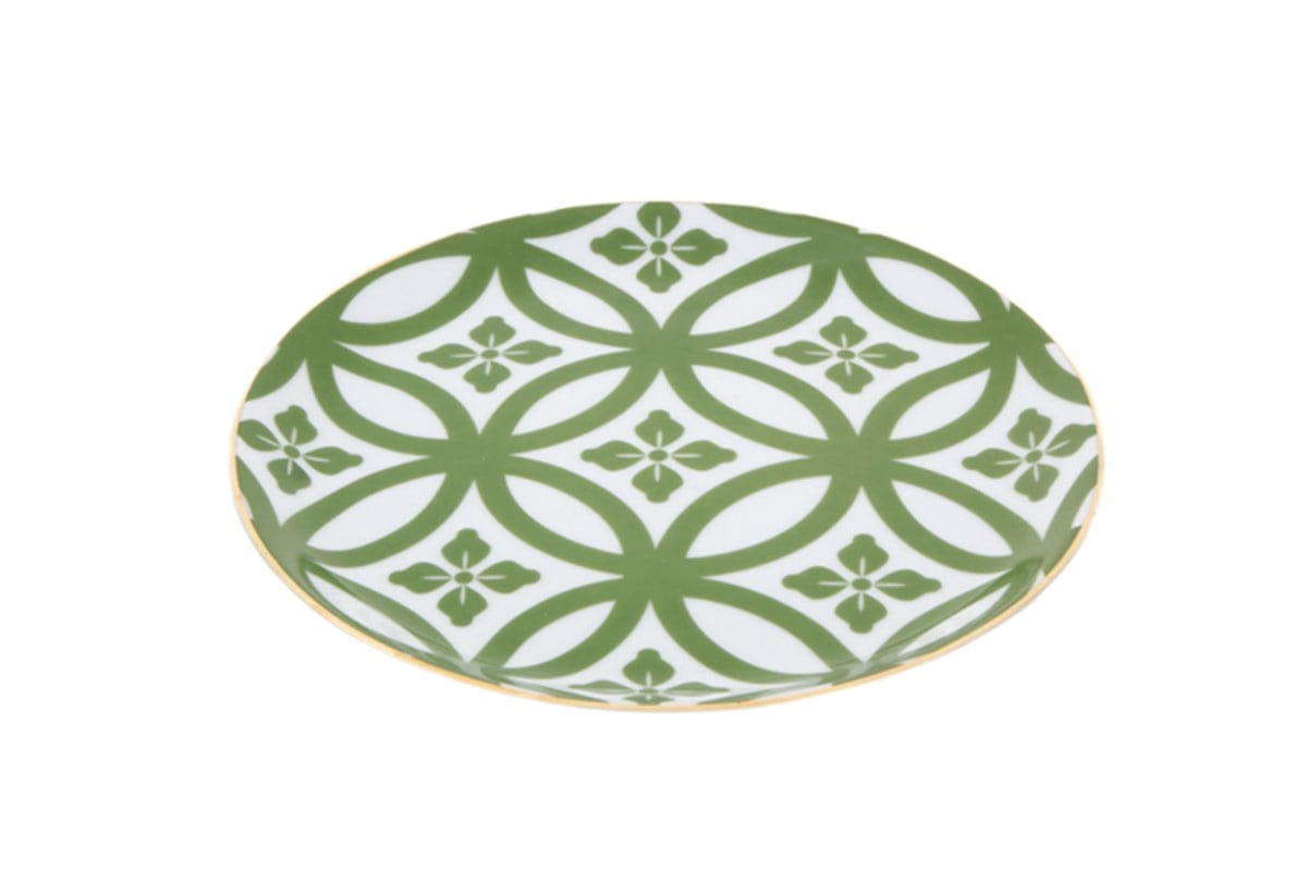 Porland Morocco Ds1 Yeşil Düz Tabak 17 Cm