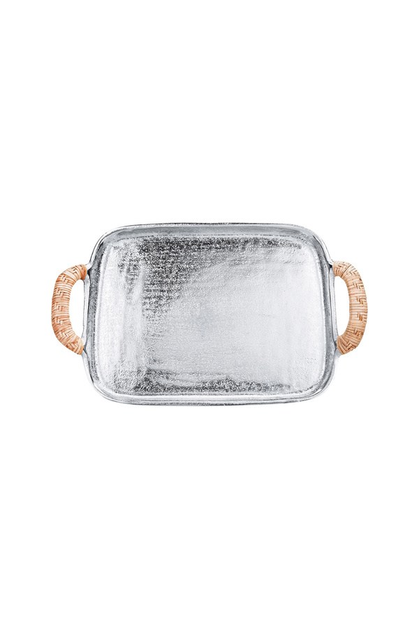 Porland Nora Silver Tepsi 38x25x4cm - 04STY010494