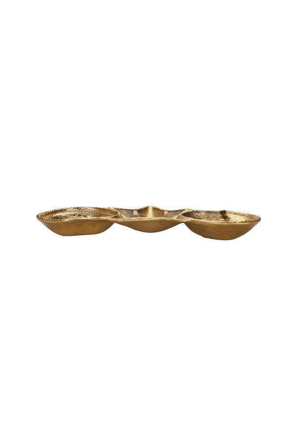 Porland Oceana Altın Rengi Dekoratif Tabak 4x16x44 cm - 04STY011776