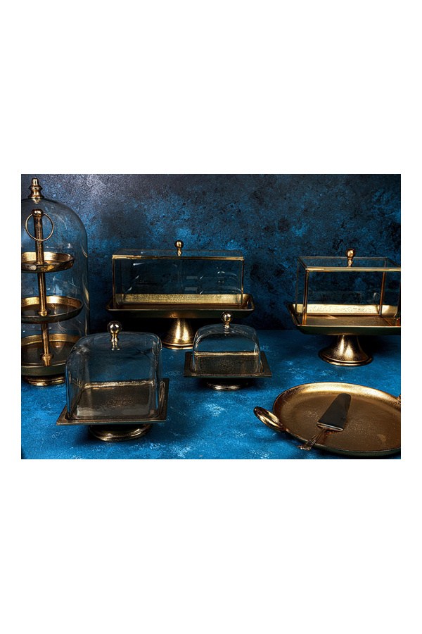 Porland Raika Altın 3 Katlı Kapaklı Stand 22x49 Cm - 04STY010498