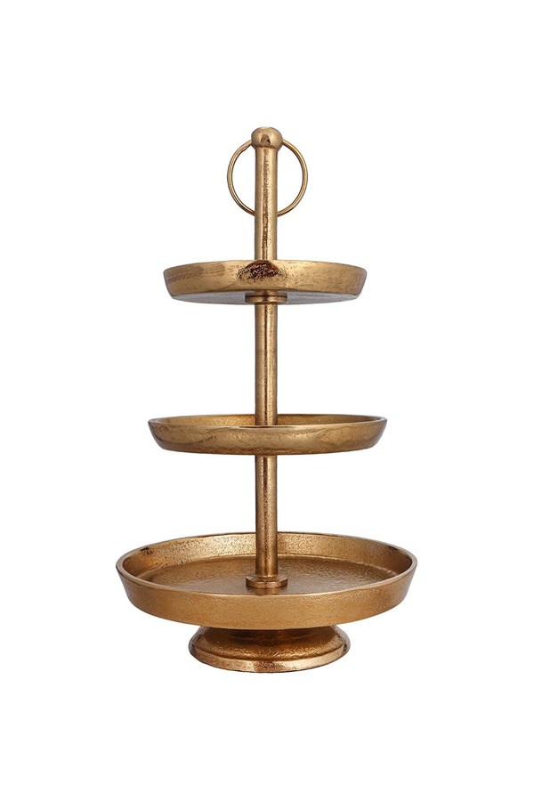 Porland Raika Altın 3 Katlı Kapaklı Stand 22x49 Cm - 04STY010498