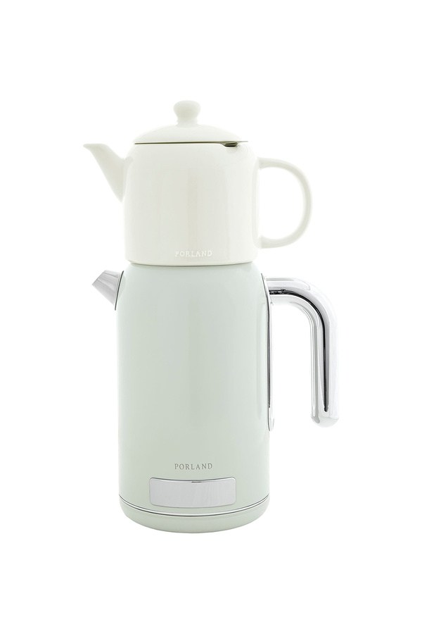 Porland Retro Porselen Demlikli Çay Makinesi - 04STY011878