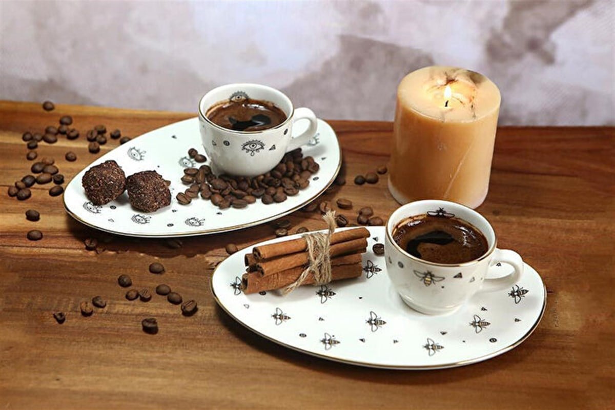 Porland Ruby Veni Vidi 2li Kahve İkram Takımı 85cc