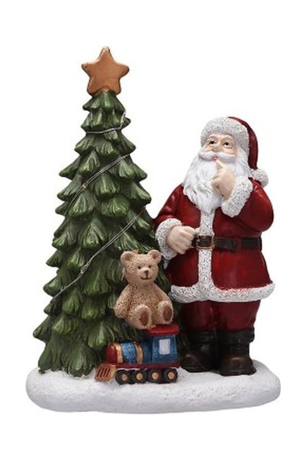 Porland Santa&Ağaç Dekoratif Obje 13x10x18 cm - 04STY012589