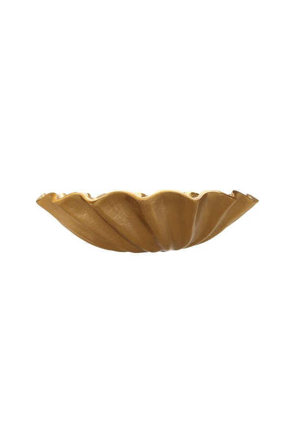 Porland Scallop Altın Rengi Dekoratif Kase 9x38 cm - 04STY011779