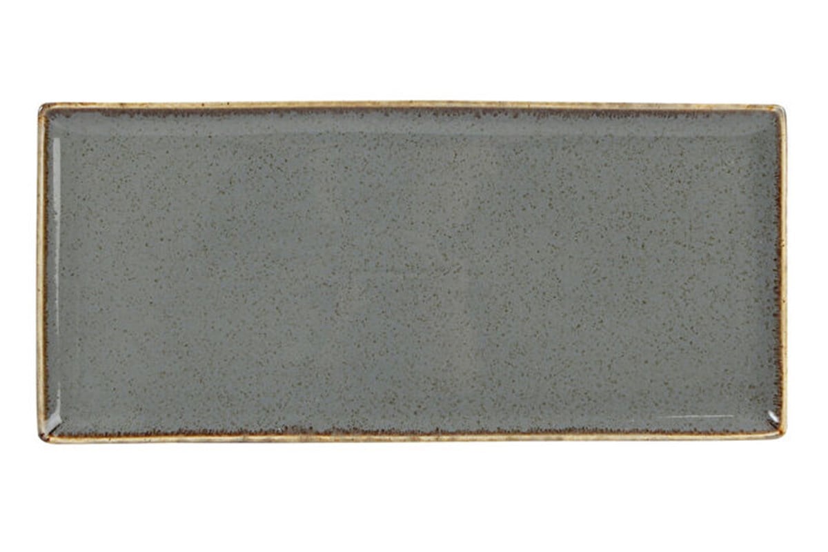 Porland Seasons Koyu Gri Baton Pasta Tabağı 35x16 Cm