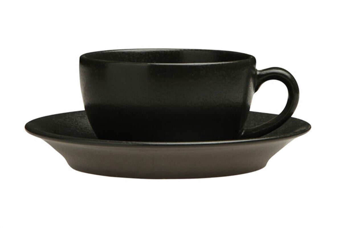 Porland Seasons Siyah Tabaklı Çay Fincanı 207 Cc