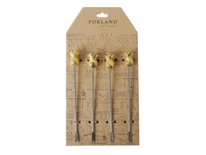 Porland Shiraz Ananas 4lü Kokteyl Çatalı 12cm