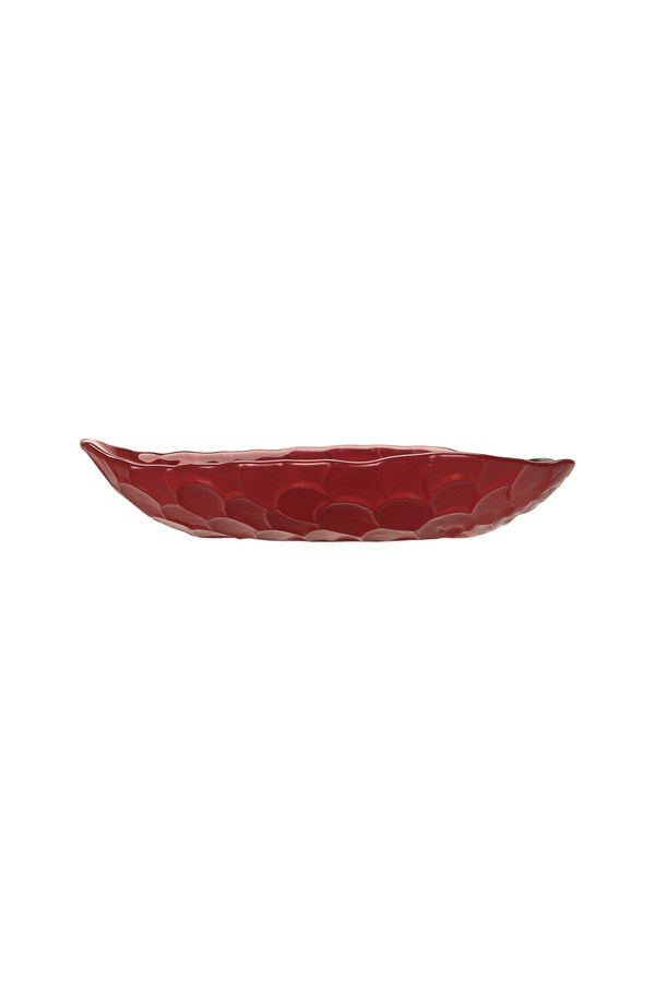 Porland Üzüm Cam Çerezlik Bordo-Yeşil 16 Cm - 04STY012090