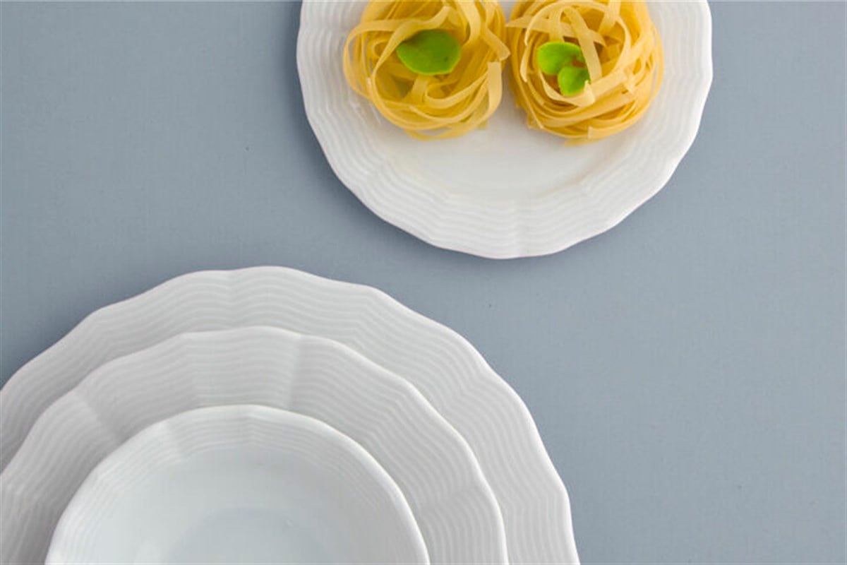 Porland Wavy Beyaz Yemek Takımı 24 Parça