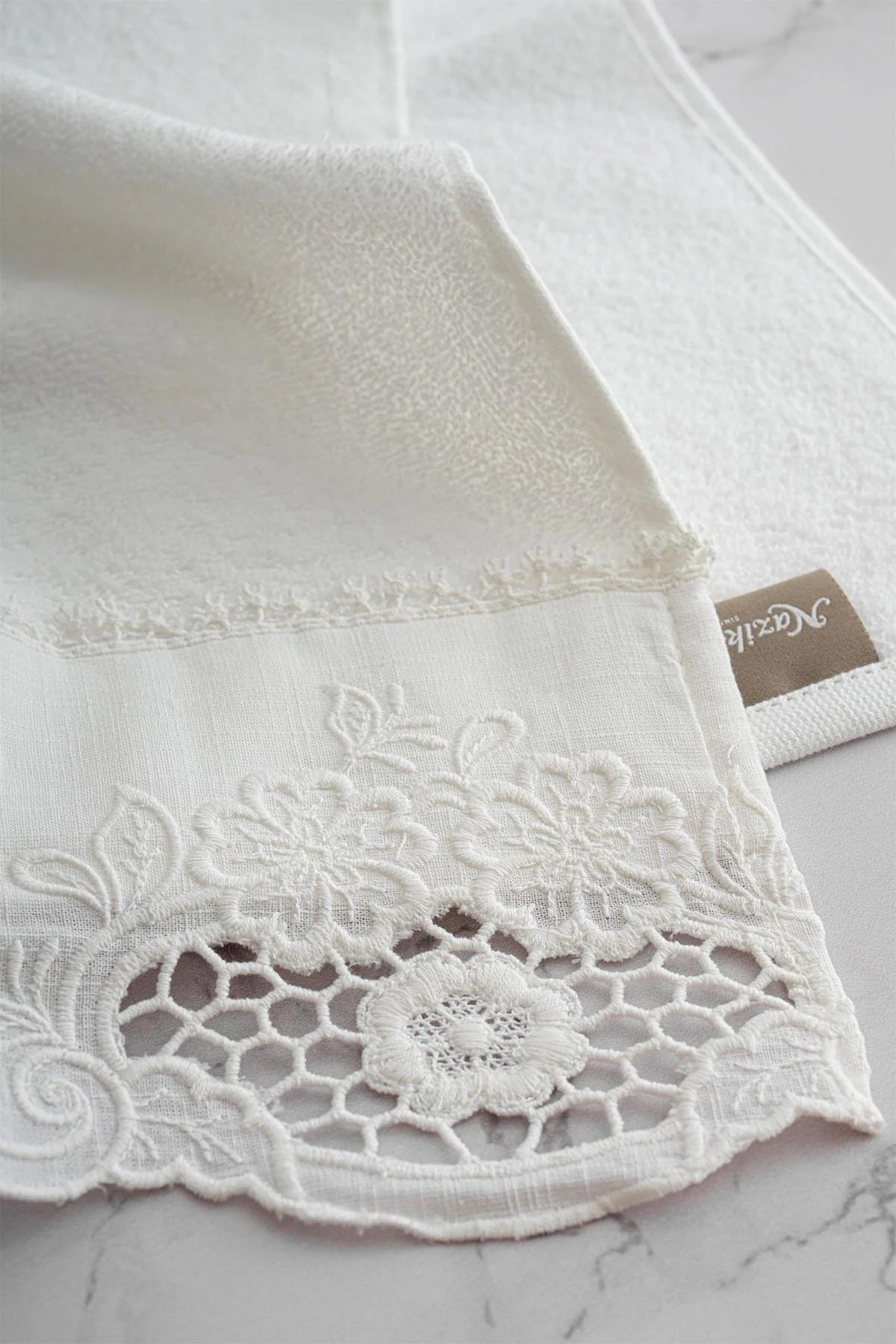 Royal Nazik Puerta Havlu Krem 50x90 Cm - NH-0000000975090KREM