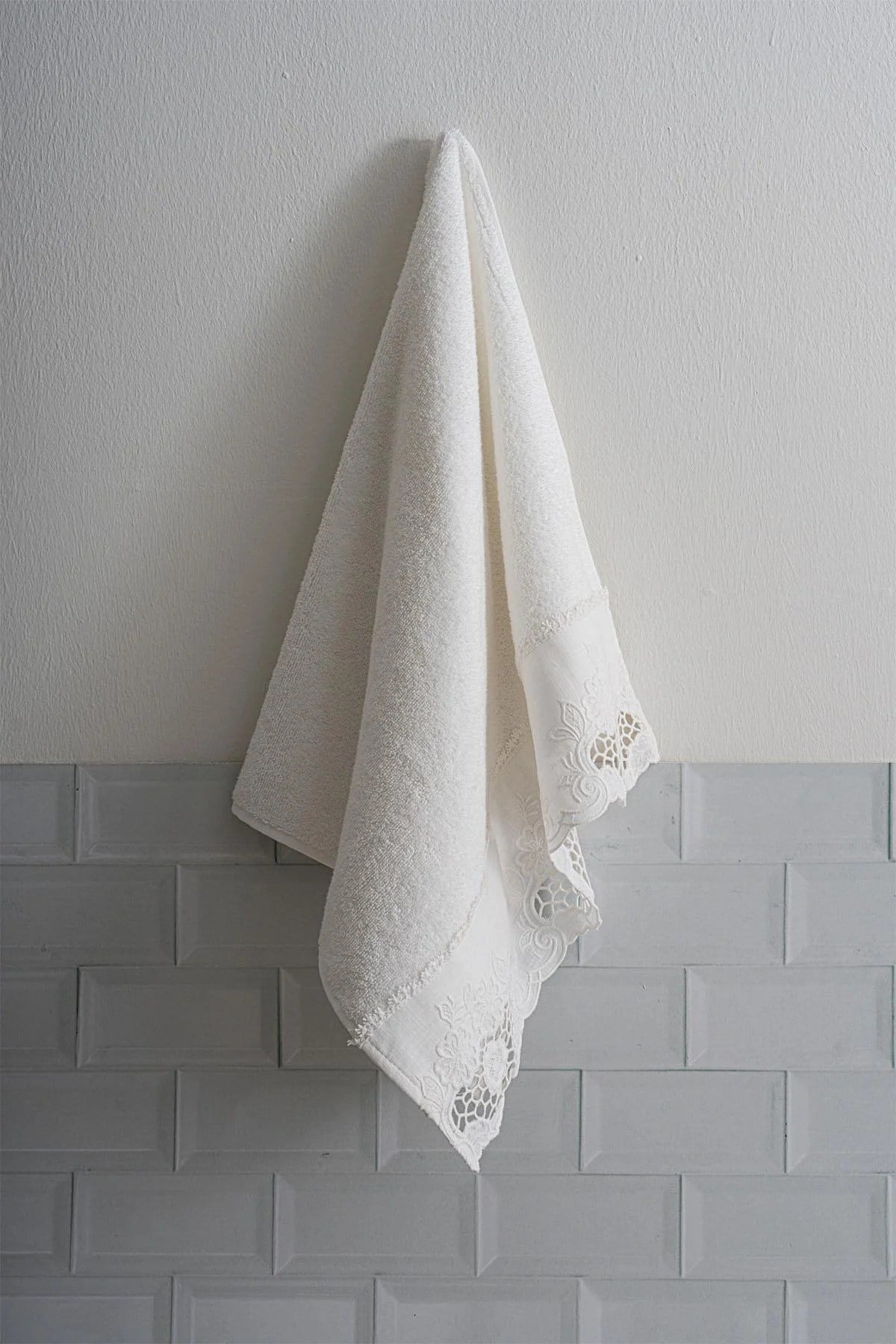 Royal Nazik Puerta Havlu Krem 50x90 Cm - NH-0000000975090KREM