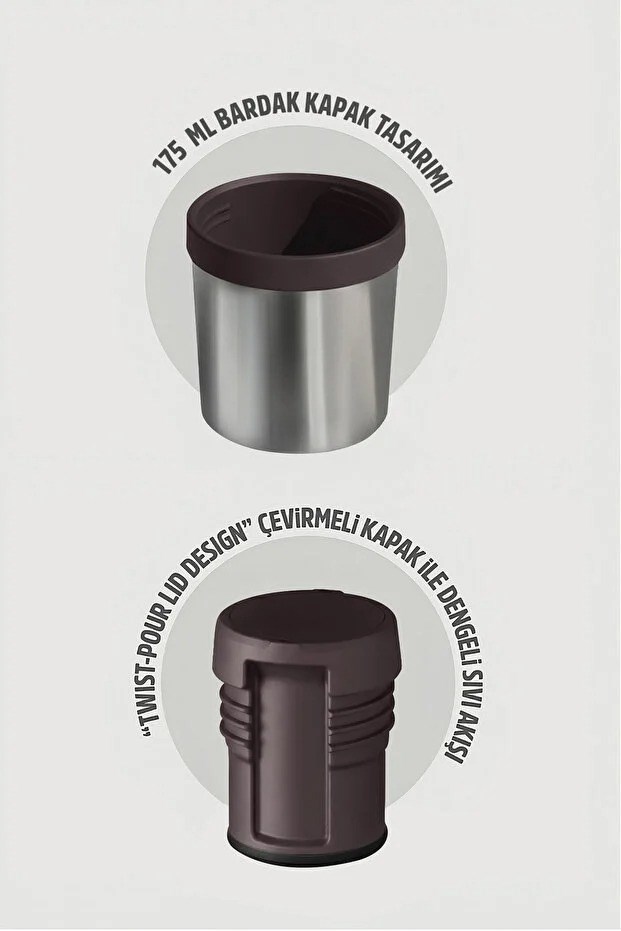 Stevig 1 Camper Klasik Kulplu Sızdırmaz Çelik Termos Dark Plum 1.2 lt - 961110007269