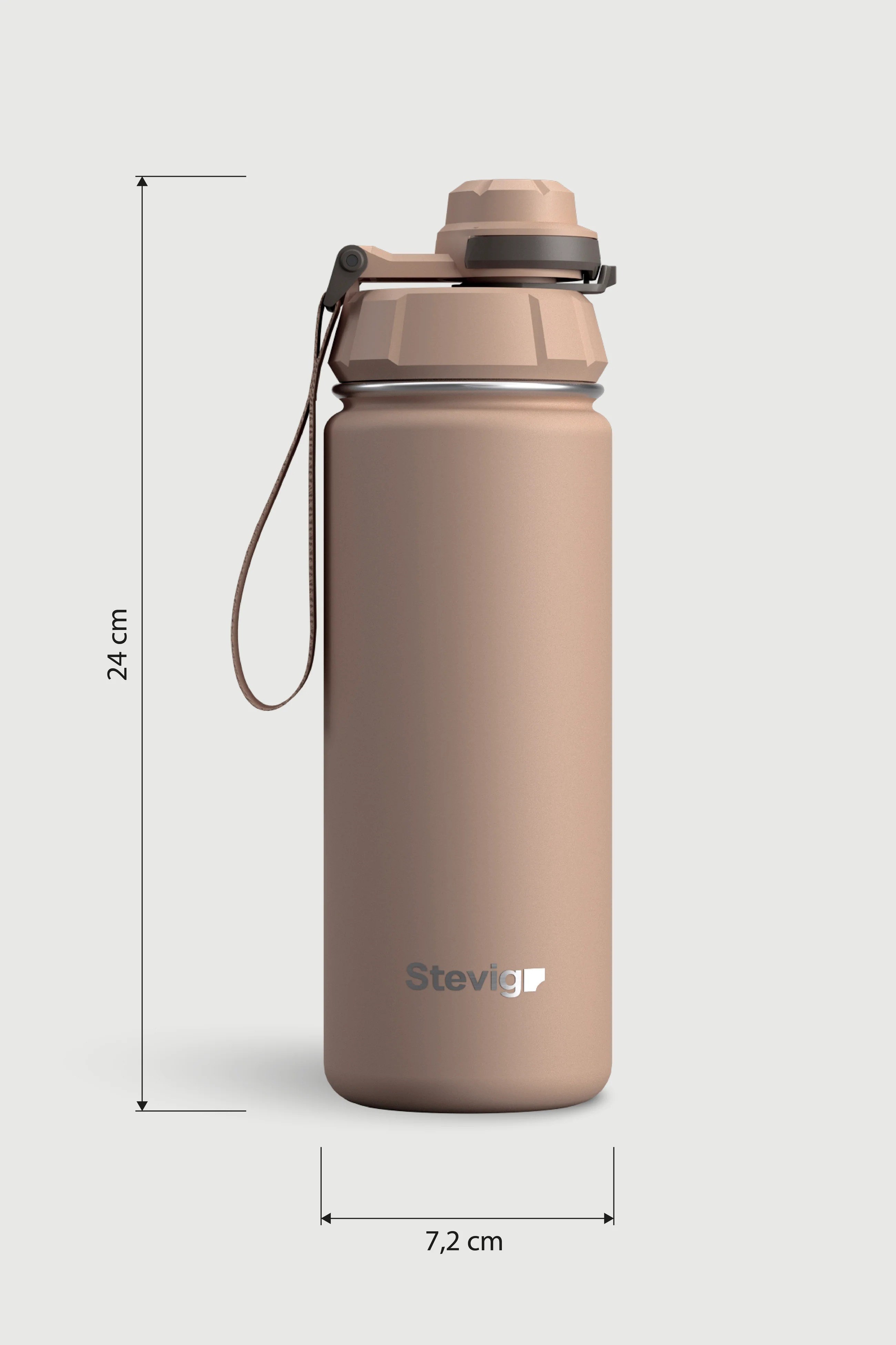 Stevig 1 Hand Leak-Proof Sızdırmaz Çelik Termos Light Brown 500 ml - 961110004962