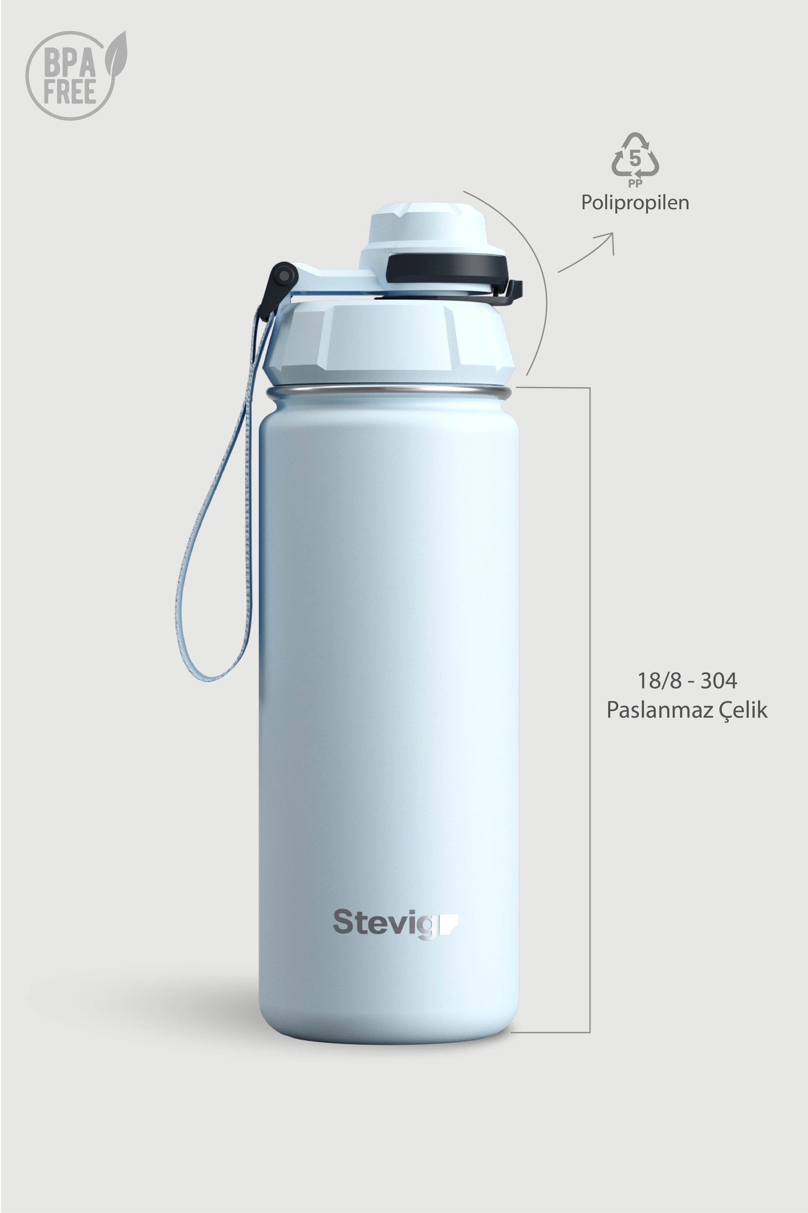 Stevig 1 Hand Leak-Proof Sızdırmaz Çelik Termos Ice Melt 500 ml - 961110004961