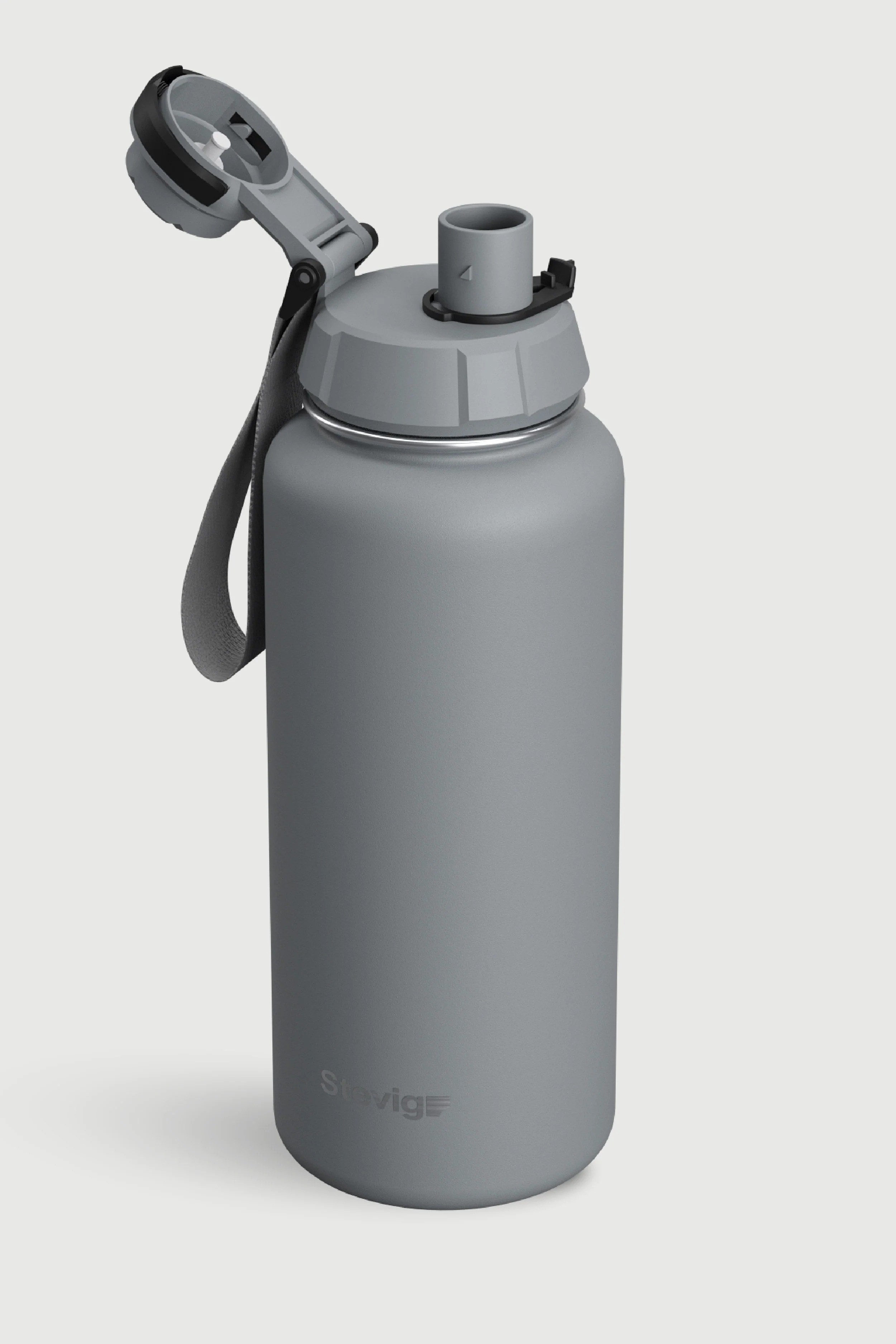 Stevig 1 Hand Leak-Proof Sızdırmaz Çelik Termos Grey 1000 ml - 961110004964