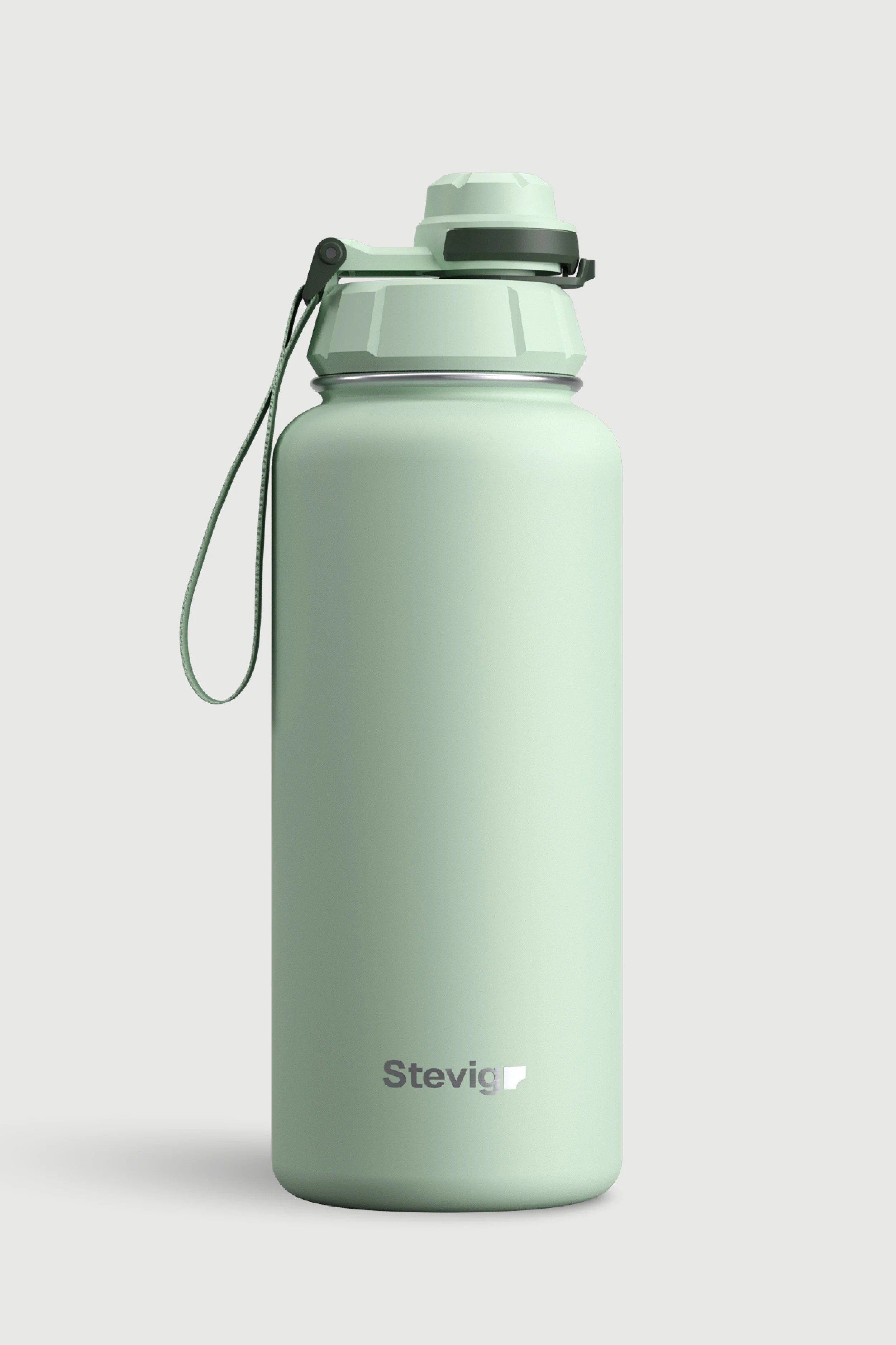 Stevig 1 Hand Leak-Proof Sızdırmaz Çelik Termos Smoke Green 1000 ml - 961110004967