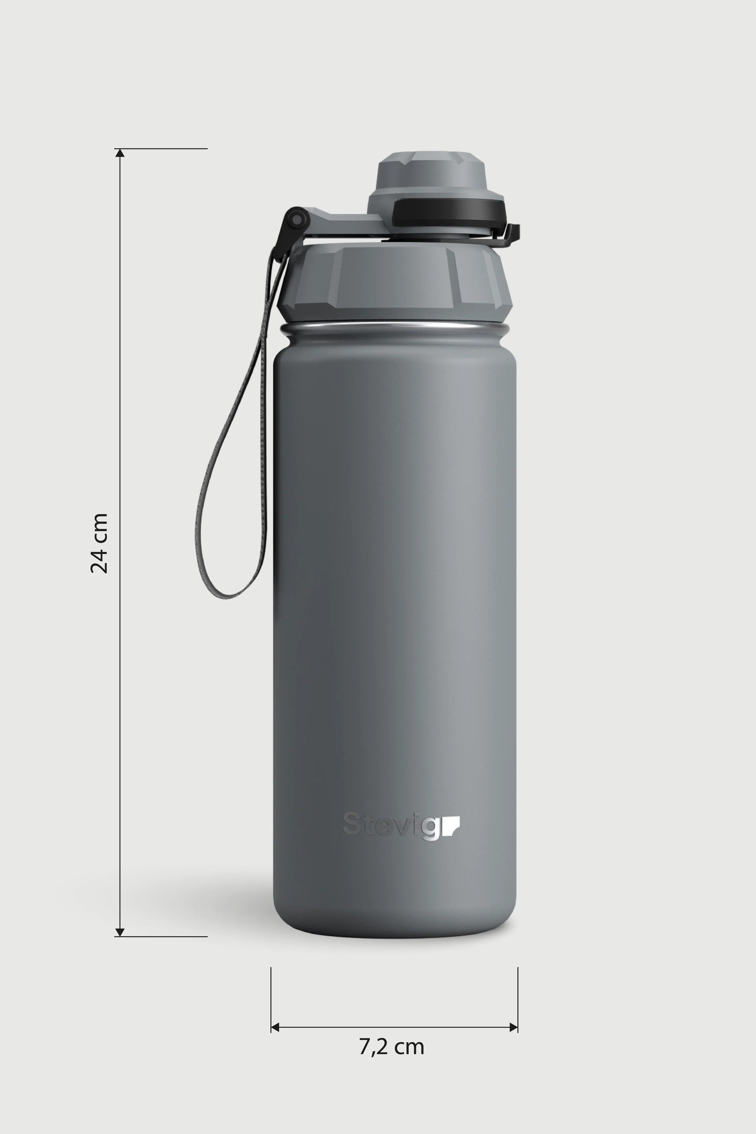 Stevig 1 Hand Leak-Proof Sızdırmaz Çelik Termos Grey 500 ml - 961110003285