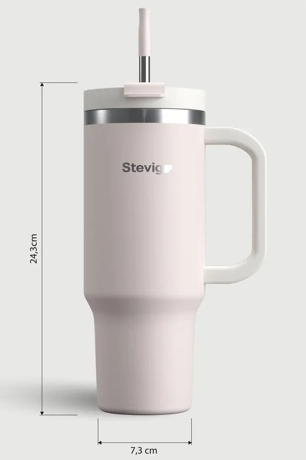 Stevig 2 Moods Tuck-In Tumbler Sızdırmaz Çelik Termos Petal Pink 900 ml - 961110005685