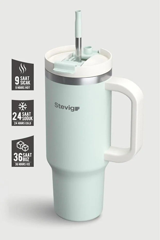 Stevig 2 Moods Tuck-In Tumbler Sızdırmaz Çelik Termos Sprout Green 900 ml - 961110005683