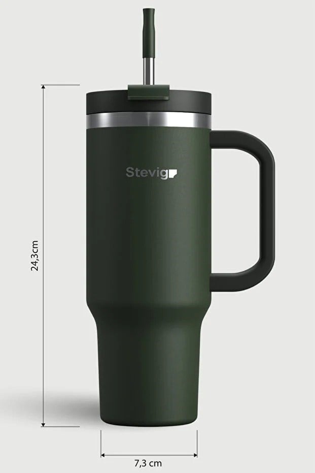 Stevig 2 Moods Tuck-In Tumbler Sızdırmaz Çelik Termos Green 900 ml - 961110005677