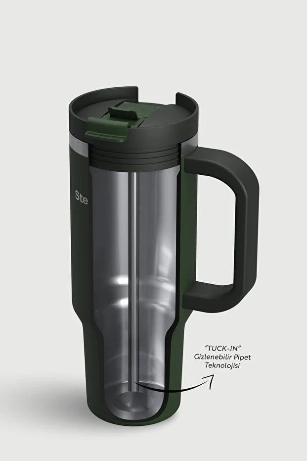 Stevig 2 Moods Tuck-In Tumbler Sızdırmaz Çelik Termos Green 900 ml - 961110005677