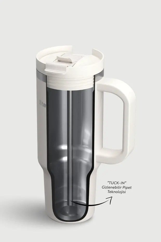 Stevig 2 Moods Tuck-In Tumbler Sızdırmaz Çelik Termos White Sand 900 ml - 961110005684