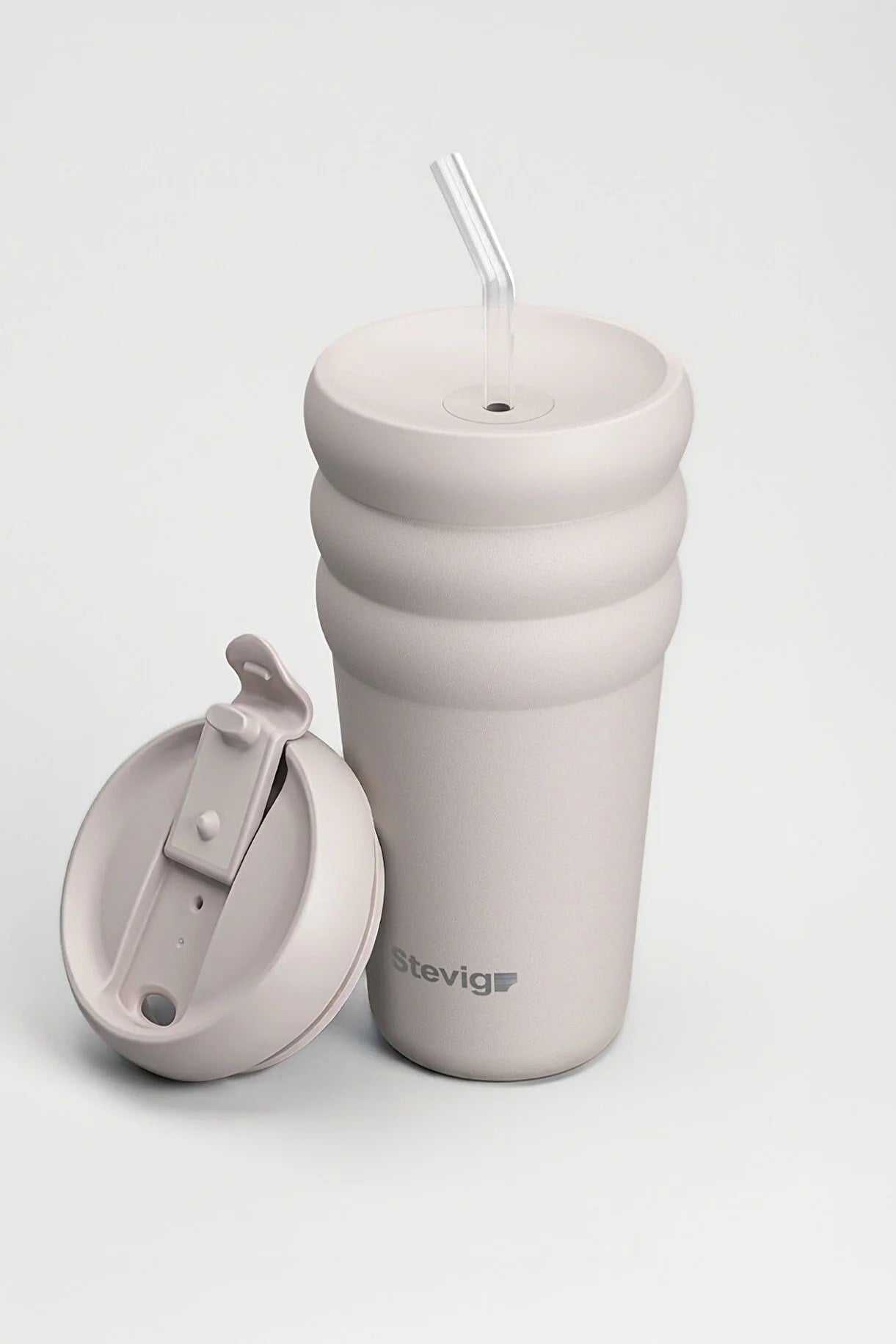 Stevig 3 Bubble Two-Cap Straw Tumbler Çelik Termos Crushed Rock 600 ml - 961110006127