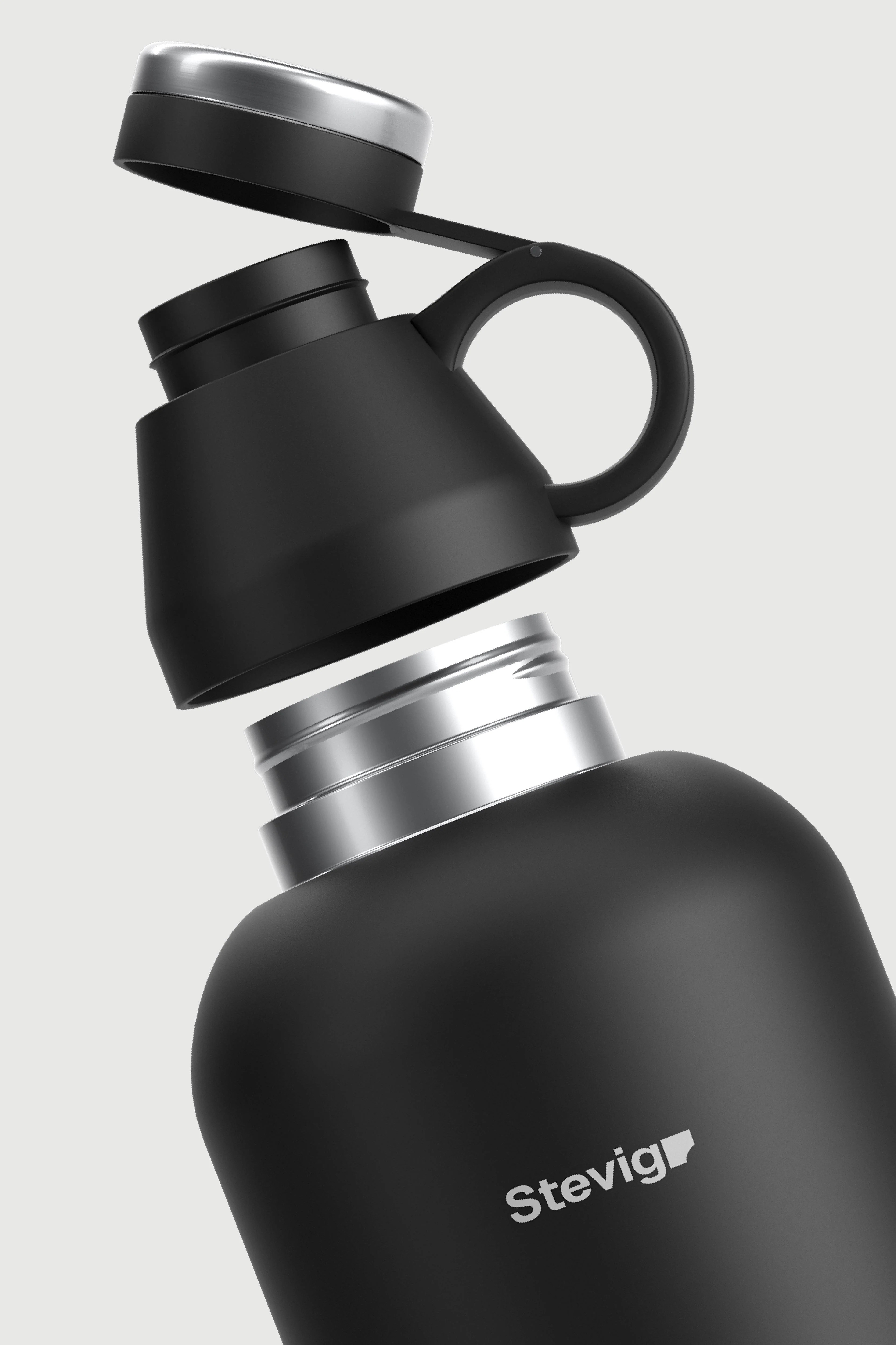 Stevig 4 Multi-Cup Çelik Termos Black 1.9 lt - 961110003288