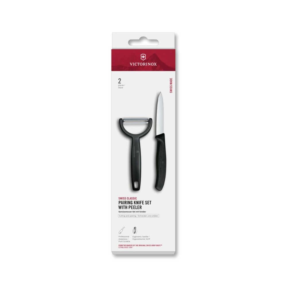 Victorinox Swiss Classic 2'li Bıçak ve Soyacak Set Siyah - 6.7113.22