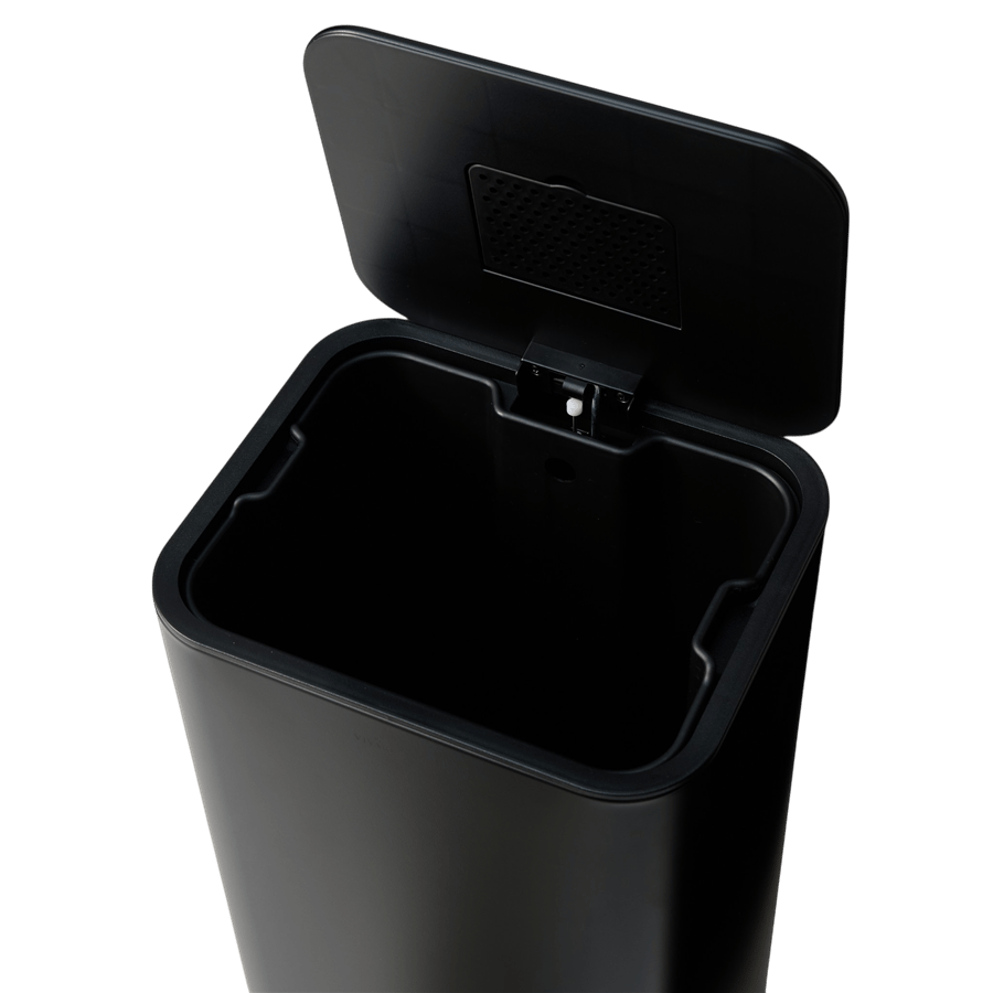 Vivarel Square Pedallı Çöp Kovası Mat Siyah 30 L - VA 9203