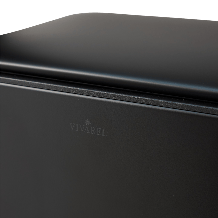 Vivarel Square Pedallı Çöp Kovası Mat Siyah 30 L - VA 9203