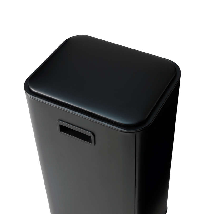 Vivarel Square Pedallı Çöp Kovası Mat Siyah 30 L - VA 9203